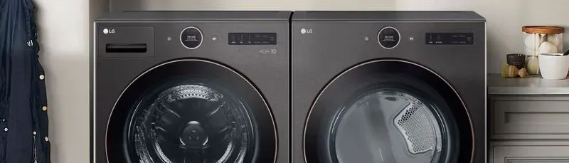 grey washer and dryer front load